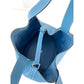 Hermes Taurillon Clemence Picotin 22 MM Blue Leather Hand Bag