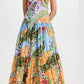 Farm Rio Cotton Mixed Print Maxi Dress