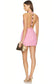 ROSIE GOLD BUTTON DETAILED MINI DRESS