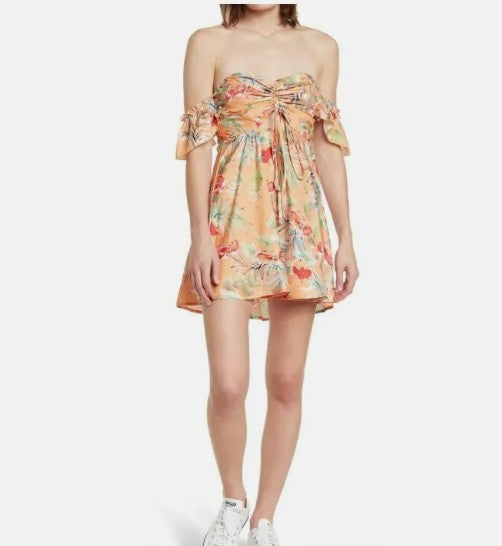 AREA STARS Taylor Tropical Floral Mini Dress M