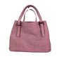 Bottega Venetta Nappa Intrecciato Large Seamless Rose Pink tote Bag
