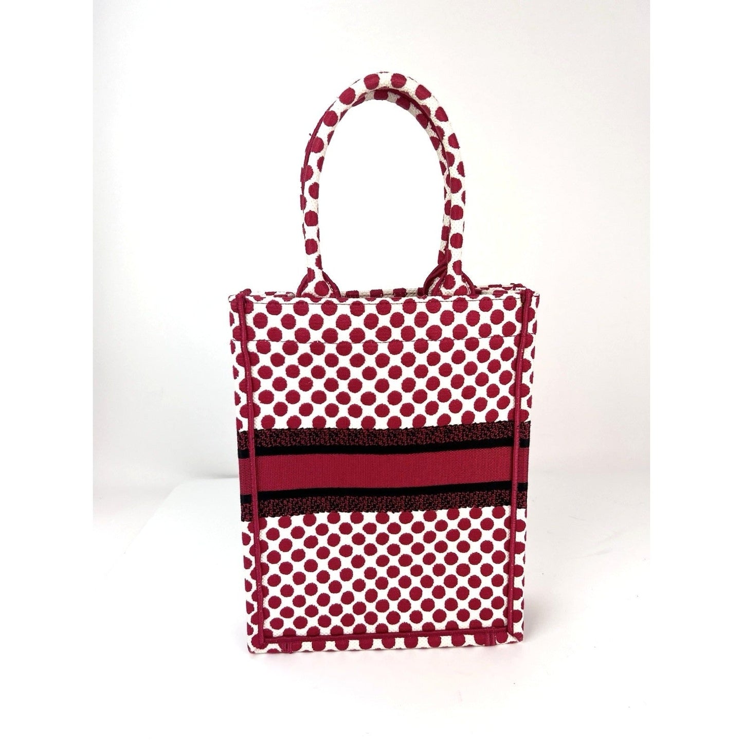 Christian Dior Canvas Dior Amour Dots Vertical Book Tote