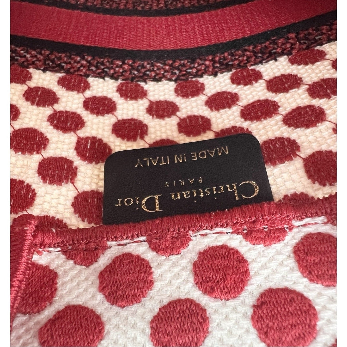 Christian Dior Canvas Dior Amour Dots Vertical Book Tote