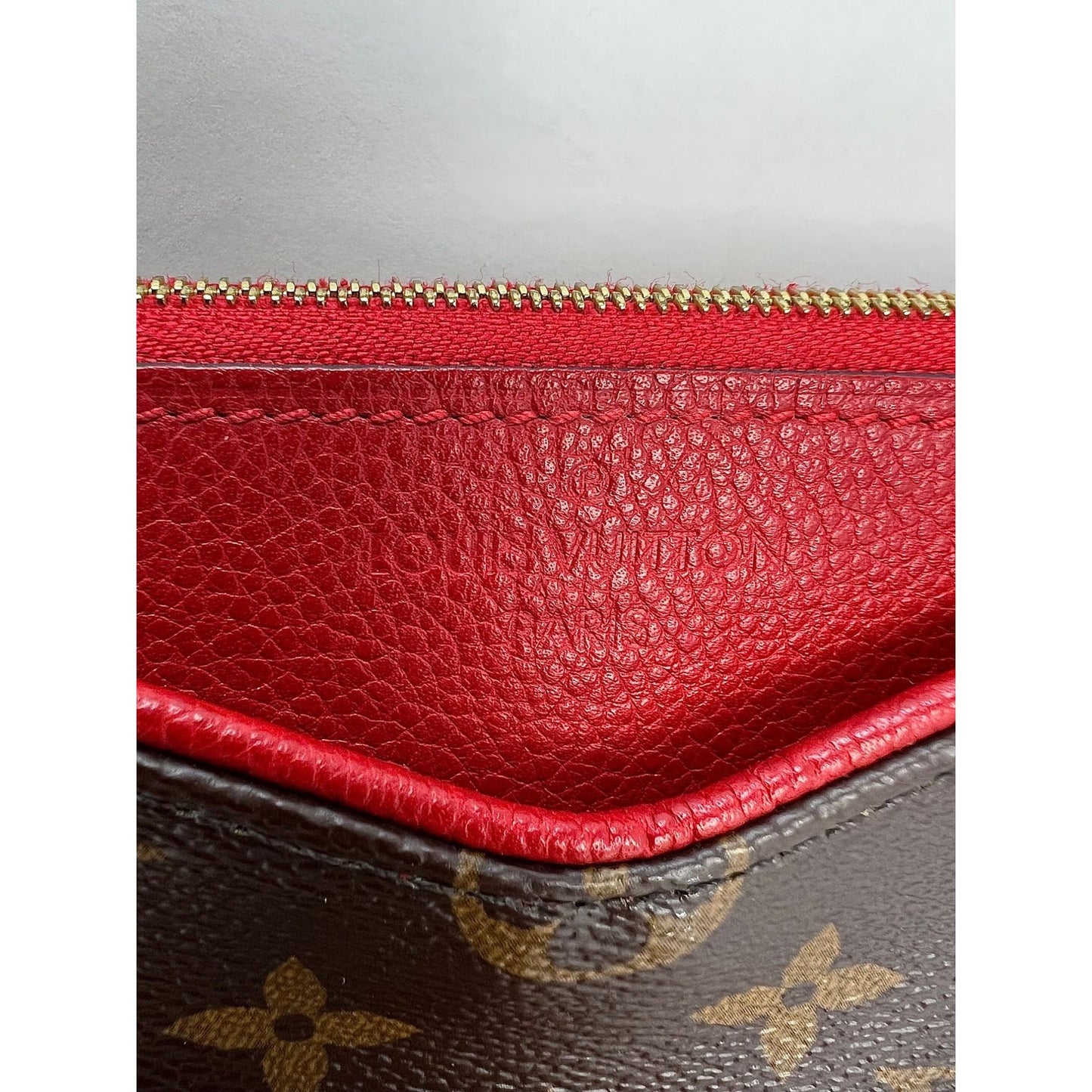 LOUIS VUITTON Pallas Monogram Clutch Cherry Crossbody