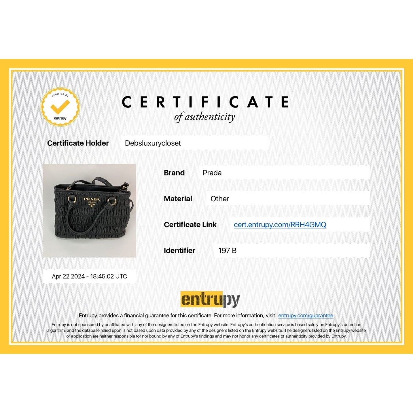 Prada Nappa Gaufre Black Leather Shoulder Crossbody Bag SOLD