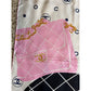 Chanel Silk Pink Black Blue Scarf