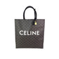 Celine Triomphe Vertical Cabas Black Monogram Canvas Tote