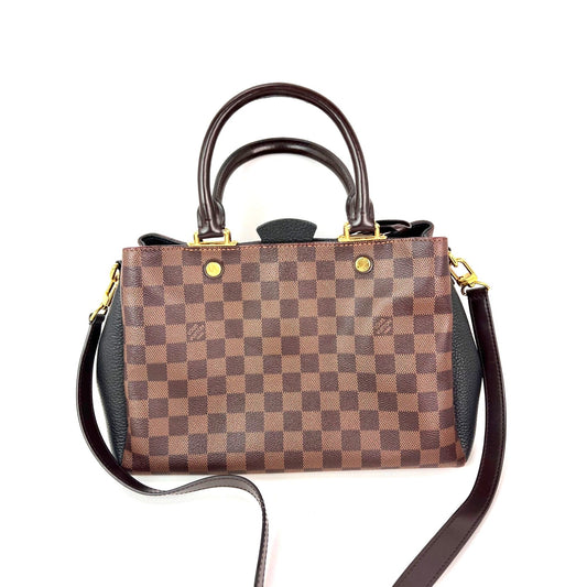 Louis Vuitton Damier EbeneCuir Taurillon Brittany Black Shoulder Bag