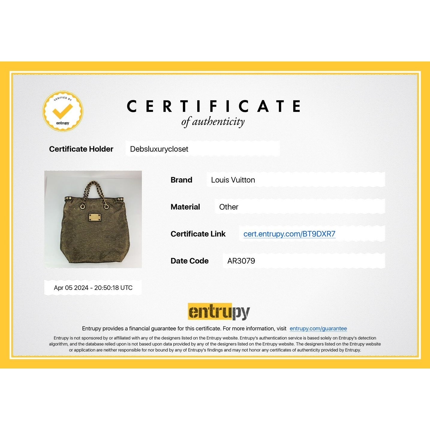 Louis Vuitton Metallic Jacquard double Jeu Soft Gold Tote