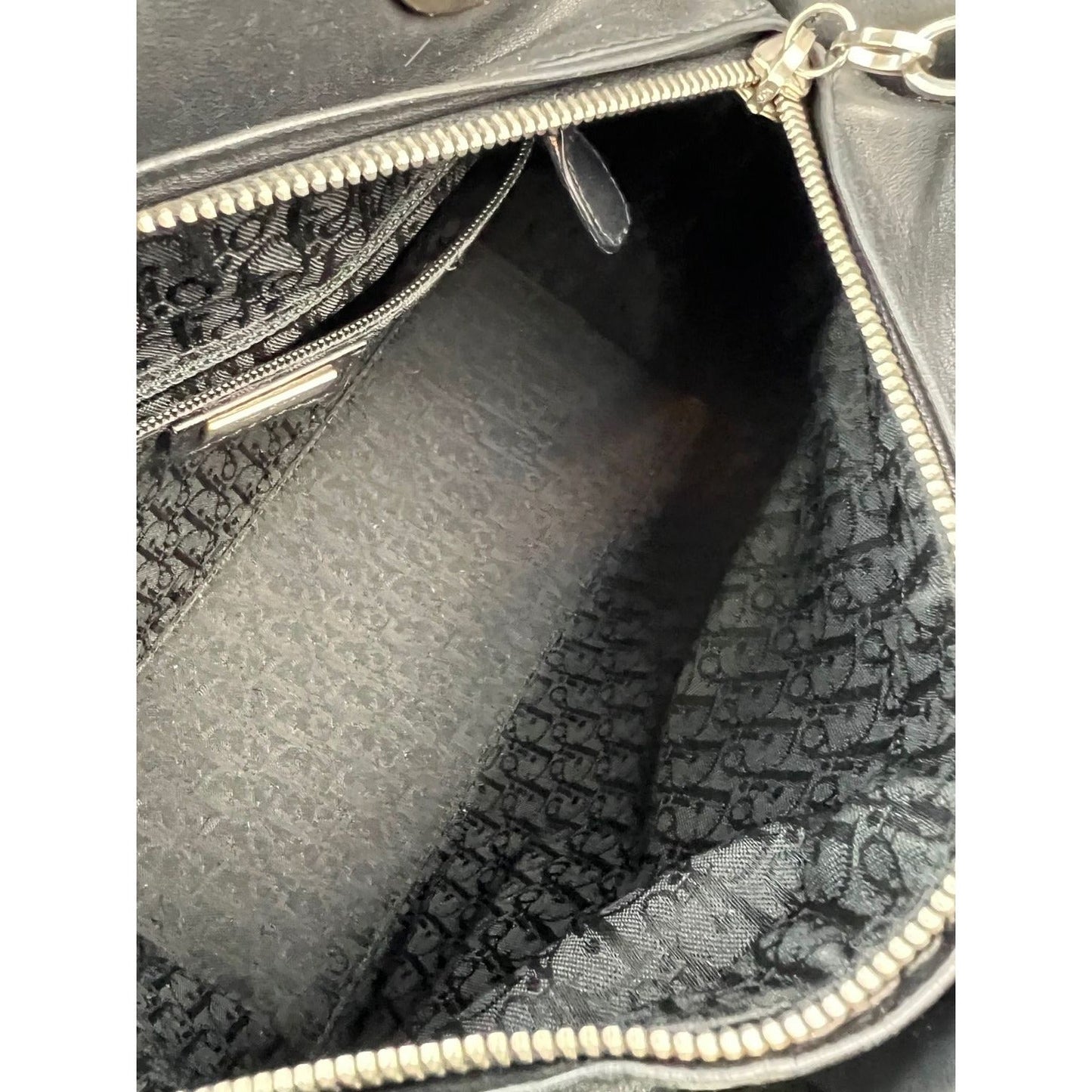 Christian Dior Medium Lady Laced Black Leather Limited Edition Shoulder Bag