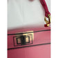 Fendi Mini Peekaboo Pink Leather Hand Shoulder Bag