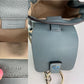 Chloe Blue Faye Mini Suede and Leather Backpack Bag