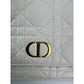 Christian Dior Caro Cannage White Leather Belt Bag Clutch