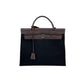 Hermes Toile vache Hunter Herbag zip 31 PM Black Ebene Shoulder Bag