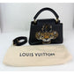 Louis Vuitton  Taurillon Capucines Trapped Leopard BB Black Shoulder Bag