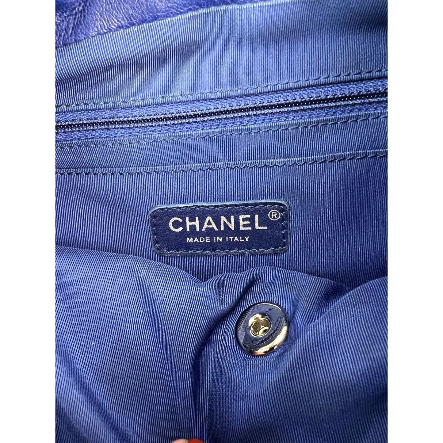 Chanel Lambskin Quilted Small Urban Spirit Blue Backpack