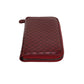 Bottega Veneta Burgundy Intrecciato Zip Around Leather Wallet Clutch