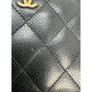 Chanel Caviar Quilted Large Gusset  Zip Around Black Wallet