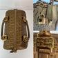 Fendi Boston Gold Coated Canvas Hand Bag