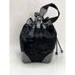 CHANEL Satin CC Large Black Bucket Shouler Bag