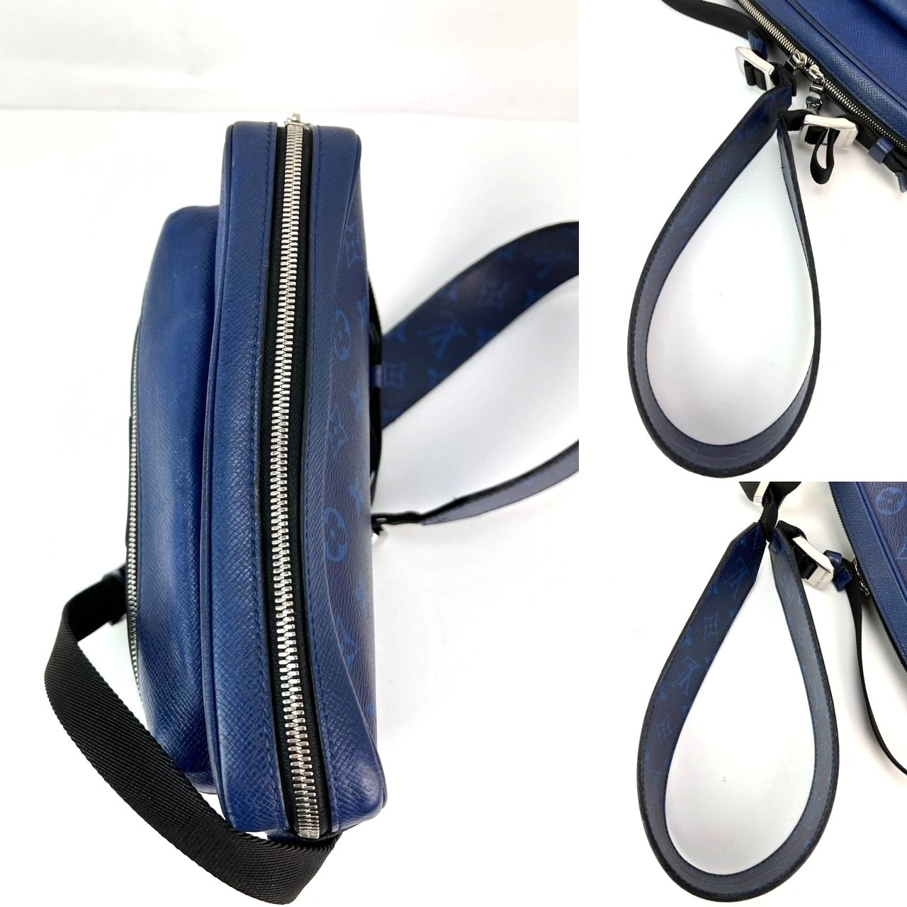 LOUIS VUITTON Taigarama Outdoor Blue Messenger Bag