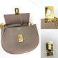 Chloe Small Drew Gray Grained Lambskin Leather Shoulder Cross-body Bag
