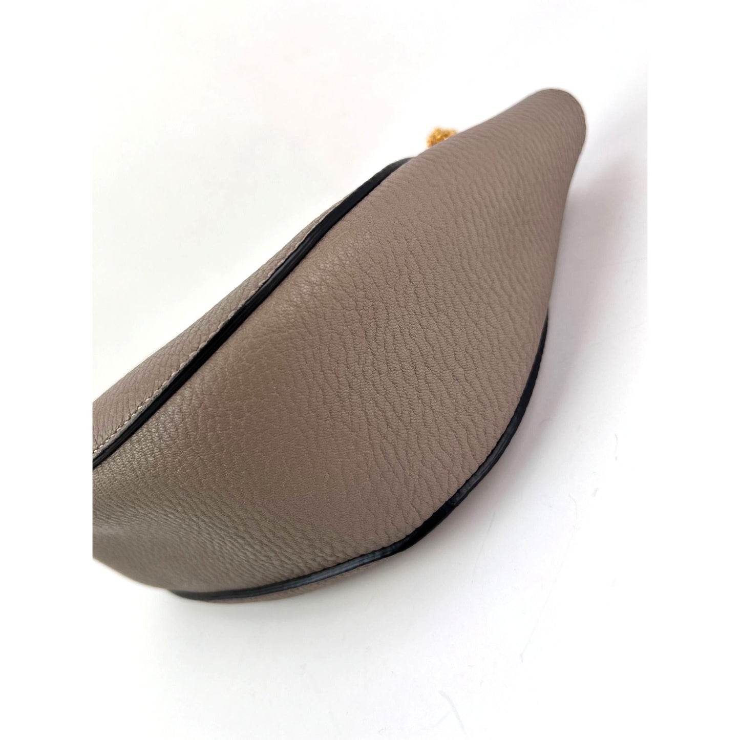 Chloe Small Drew Gray Grained Lambskin Leather Shoulder Cross-body Bag