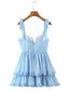 Silk chiffon pleated dress with tie