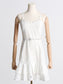 Embroidered Sling Ruffle Dress