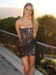 Sexy Lace See-through Splicing Waist Tube Mini Dress