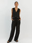 fashionable Linen vest and trousers two-piece set