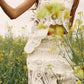 Fashion Retro  Asymmetric Crochet  Skirt Set