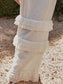 French White Broderie Rose-Embroidered Ruffled Maxi Dress