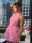 ROSIE GOLD BUTTON DETAILED MINI DRESS
