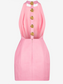 ROSIE GOLD BUTTON DETAILED MINI DRESS