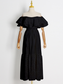 Double-layer Lotus Leaf One-shoulder Embroidered  Dress