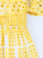 Double-layer Lotus Leaf One-shoulder Embroidered  Dress