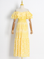 Double-layer Lotus Leaf One-shoulder Embroidered  Dress
