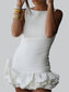 Fashion sleeveless short ruffle dress