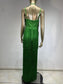 halter neck maxi dress with fringe hem  Dress