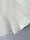 sexy square neck flying sleeves backless white mini dress