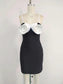 Fashion Suspender A-line Short Black Party Mini Dress