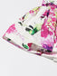 Hot girl style ruffled  skirt printed short dress