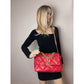 Chanel 19 Large Quilted Goatskin Silver and Gold Red Flap Bag