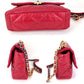 Chanel 19 Large Quilted Goatskin Silver and Gold Red Flap Bag