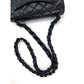 Chanel Vintage Quilted Lambskin Black Resin Chain Small Classic Single Flap Bag RARE