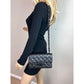 Chanel Vintage Quilted Lambskin Black Resin Chain Small Classic Single Flap Bag RARE