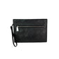 Bottega Veneta Black Leather Maxi Intreciato Document Case Wristlet Clutch Bag