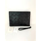 Bottega Veneta Black Leather Maxi Intreciato Document Case Wristlet Clutch Bag