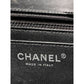 Chanel Quilted Lambskin Valentine Crystal Charms Medium Single Flap Black Bag